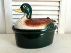 Vintage aardewerk pate terrine schaal eend, Ophalen