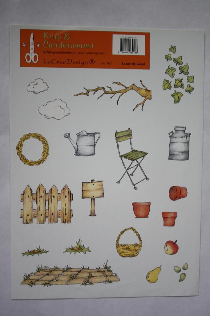 7 stuks Knipvellen Le Cea Design 6981, Hobby en Vrije tijd, Kaarten | Zelf maken, Ophalen of Verzenden, Nieuw, Overige thema's