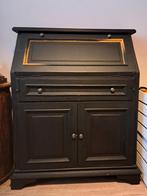 Secretaire zwart met goud, Huis en Inrichting, Kasten | Secretaires, Ophalen