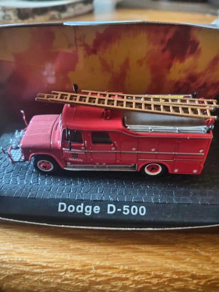 Dodge D-500 Brandweerwagen Miniatuurmodel, Overige merken, 1:32 tot 1:50, Ophalen of Verzenden, Zo goed als nieuw