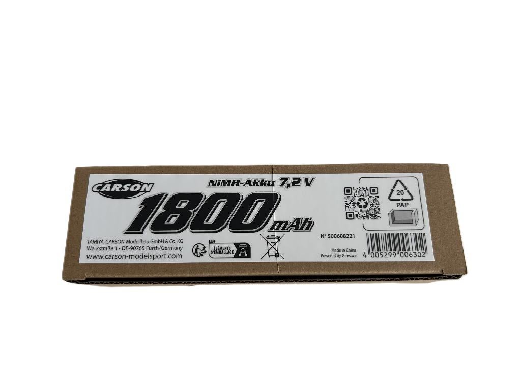 Carson 608221 7,2V/1800mAh NiMH Race Akku TAM C608221, Elektro, Nieuw, Ophalen of Verzenden, Schaal 1:10