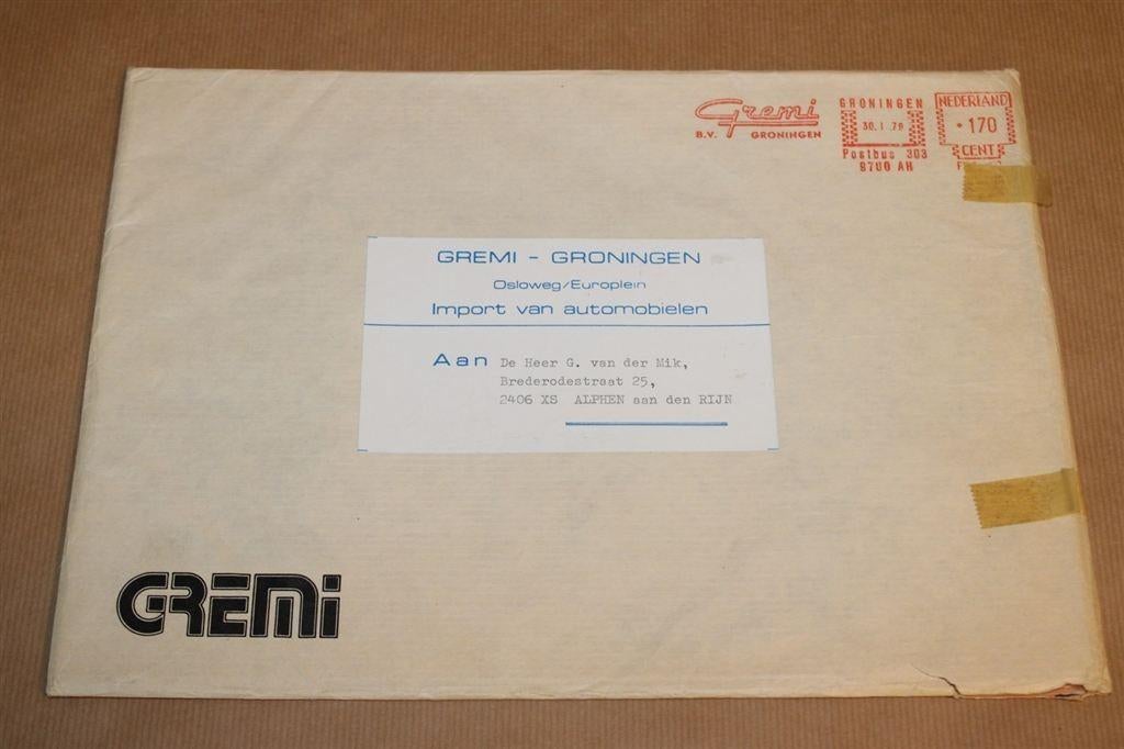 Zeldzame reclamemap Gremi Groningen - Lada 1500 GL, Ophalen of Verzenden, Zo goed als nieuw, Overige merken