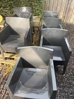 6 Kunststof eetkamerstoelen (driade bij starck), Ophalen, Gebruikt, Kunststof, Stapelbaar