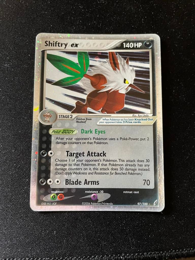 Shiftry ex - 97/100 - Crystal Guardians, Ophalen of Verzenden, Zo goed als nieuw, Losse kaart, Foil