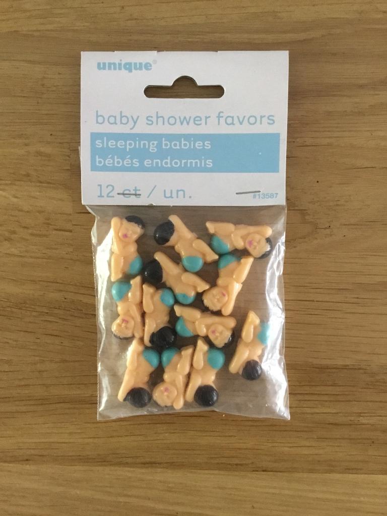 Zakje decoratie baby’s - 12 st | geboorte -babyshower jongen, Ophalen of Verzenden, Nieuw, Feestartikel, Geboorte of Huwelijk