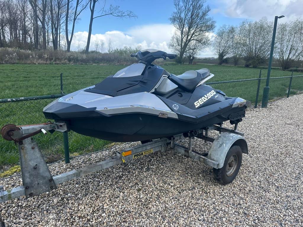 Seadoo Spark IBR 2019 + Pega trailer, Watersport en Boten, Jetski's en Waterscooters, Ophalen, Gebruikt, Benzine, 70 tot 120 pk