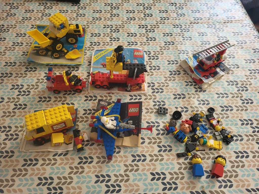 Vintage LEGO sets (6825, 6651, 6658, 6690, 6621) + extra's, Ophalen of Verzenden, Gebruikt, Lego