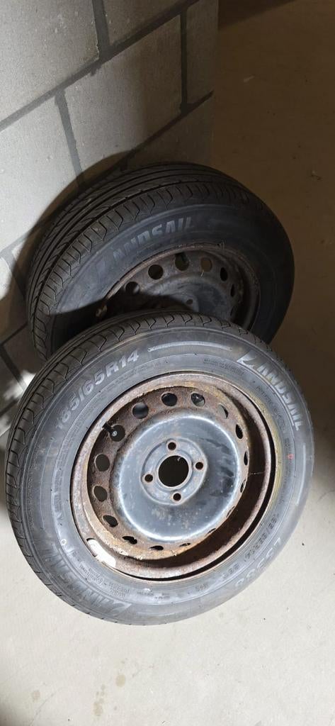 Landsail zomerbanden op stalen velgen 185/65R14, Ophalen of Verzenden, Gebruikt