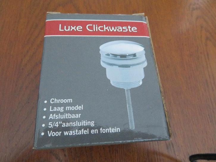 Luxe clickwaste, Doe-het-zelf en Verbouw, Sanitair, Nieuw, Wastafel, Chroom, Koper, Ophalen