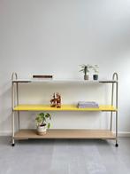 Vintage industrieel metalen rek met planken, jaren 60, Huis en Inrichting, Ophalen, Gebruikt, 100 tot 150 cm, Industrieel, sixties, jaren 60