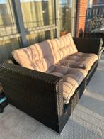 Madison Tuinmeubel met Kussens - Grijs/Roze, Tuin en Terras, Tuinsets en Loungesets, Zo goed als nieuw, Loungeset, Wicker, Bank