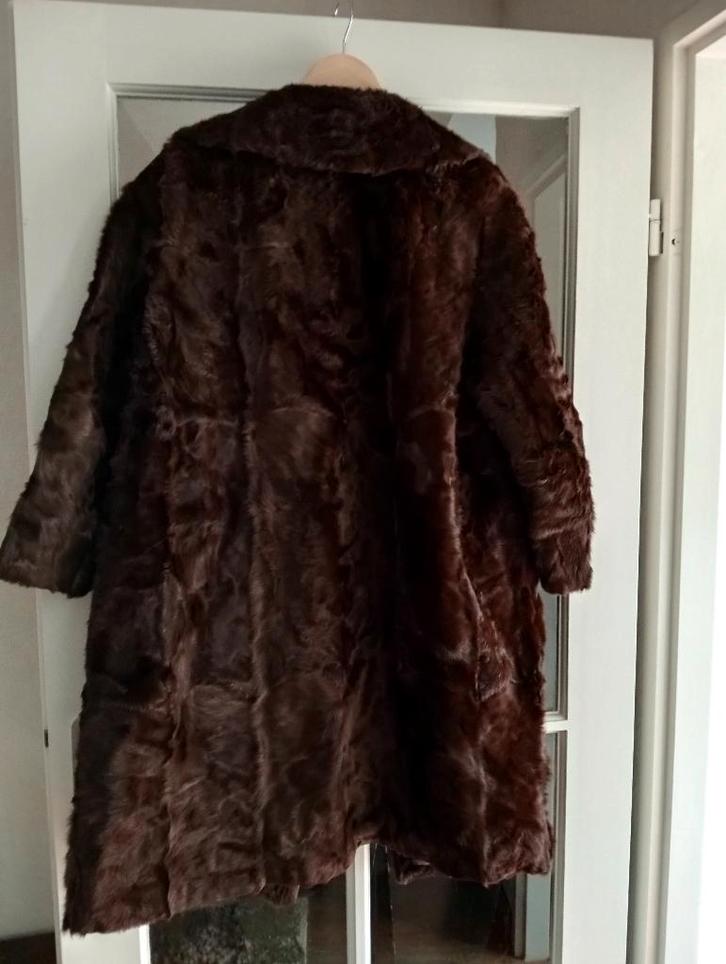 bontjas L XL, Kleding | Dames, Jassen | Winter, Zo goed als nieuw, Maat 42/44 (L), Bruin, Ophalen