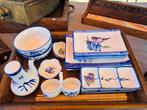 Sushi Servies 12-delig Blauw/Wit/Groen, Ophalen of Verzenden