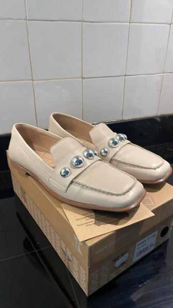 PS shoes Dames Moccasins Loafer off white echt leer Nieuw 38 beschikbaar voor biedingen