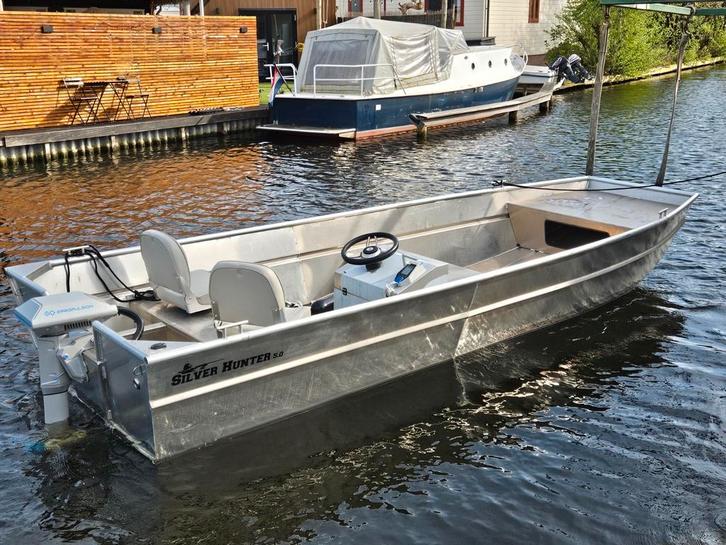 Silver Hunter 5.0 E-DRIVE inc EPROPULSION 3.0 NAVY  4.8kw ac, Watersport en Boten, Vis- en Consoleboten, Nieuw, Tot 10 pk, 3 tot 6 meter