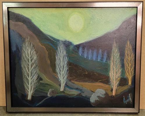 Robert ARENS, de dorre vallei, Antiek en Kunst, Kunst | Schilderijen | Klassiek, Ophalen of Verzenden
