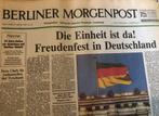 Die Einheit ist da! Berliner Morgenpost, 3 oktober 1990, 20e eeuw of later, Europa, Nieuw, Ophalen of Verzenden