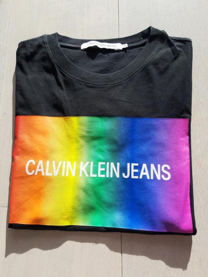 Calvin Klein zwarte t-shirt met logo maat XS, Kleding | Heren, T-shirts, Zo goed als nieuw, Maat 46 (S) of kleiner, Zwart, Ophalen of Verzenden