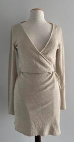 Zandkleurig overslag jurkje van Most Wanted S, Beige, Ophalen of Verzenden, Maat 36 (S), Gedragen