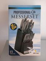 Titan Professional XL Messerset 15-delig, Ophalen, Nieuw, Rvs of Chroom, Bestekset