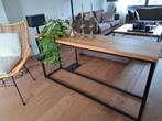 Stijlvolle sidetable en salontafel met houten blad, Ophalen