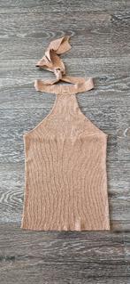 Goudkleurige haltertop van Guess maat S, Kleding | Dames, Ophalen of Verzenden, Zo goed als nieuw, Overige kleuren, Guess