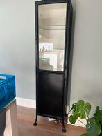 Industriële vitrinekast staal/glas zwart Loods 5, Huis en Inrichting, Kasten | Vitrinekasten, Ophalen, 200 cm of meer, 50 tot 100 cm