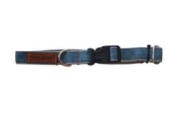 AmiPlay Prestige Denim Halsband Blauw L Nek 35-50 cm KOOPJE! beschikbaar voor biedingen