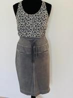 Penn&Ink zomer rok, grijs, over de knie, katoen, mt L, Kleding | Dames, Rokken, Penn & Ink, Maat 42/44 (L), Ophalen of Verzenden