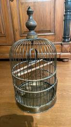Antieke koperen vogelkooi, Dieren en Toebehoren, Vogels | Hokken en Kooien, Ophalen, Gebruikt, Metaal, Overige typen