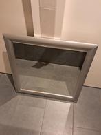 Spiegel met zilveren lijst (0.70 X 0.70)., Ophalen, Zo goed als nieuw, Minder dan 100 cm, Rechthoekig