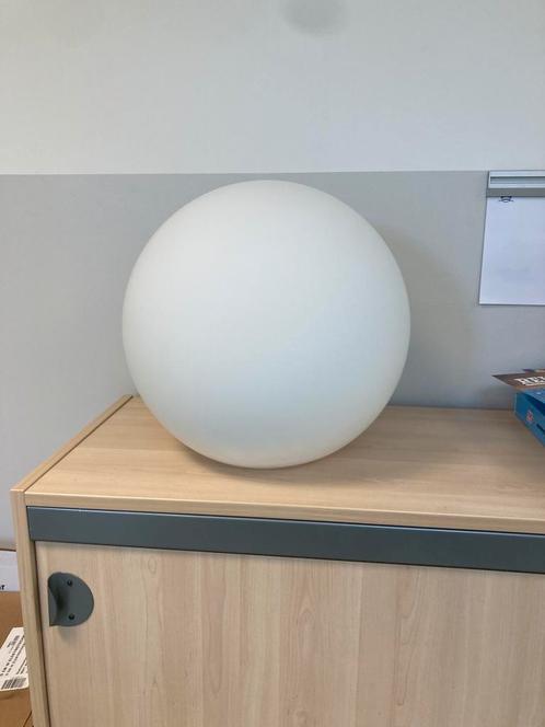 Glazen bol lamp, 2 stuks., Huis en Inrichting, Lampen | Tafellampen, Zo goed als nieuw, Minder dan 50 cm, Kunststof, Ophalen