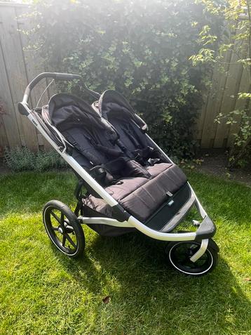 Thule Urban glide 2 double duowagen + regenhoes kinderwagen beschikbaar voor biedingen