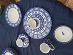 6 delig porseleinen servies Schelpen/Zee/Strand, Huis en Inrichting, Keuken | Servies, Ophalen, Zo goed als nieuw, Bord(en), Overige stijlen