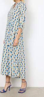Fijne soepele jurk blauw beige Soyaconcept XXL 44 IZGS, Maat 42/44 (L), Zo goed als nieuw, Onder de knie, Soyaconcept