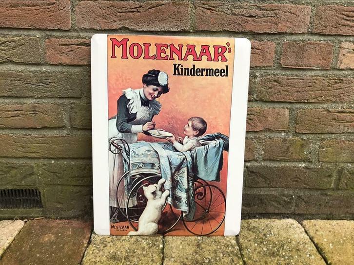 Reclamebord Molenaar Kindermeel glacoide, Verzamelen, Merken en Reclamevoorwerpen, Gebruikt, Reclamebord, Ophalen of Verzenden
