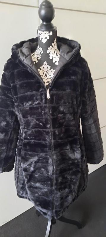 Zwarte 2-in-1 Dames jas Puffer/Faux Fur - M/L beschikbaar voor biedingen