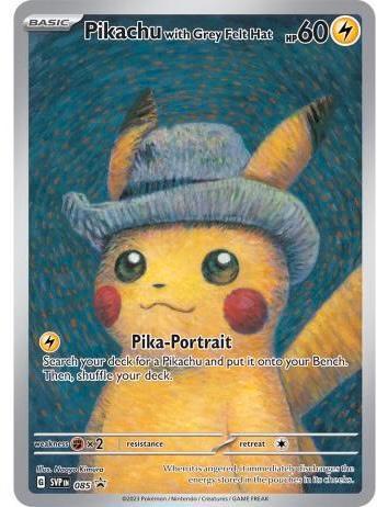 GEZOCHT: PIKACHU VAN GOGH SEALED GREY FELT HAT beschikbaar voor biedingen