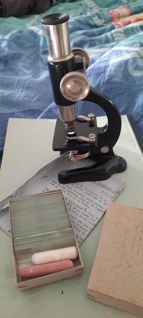 antieke microscoop, Antiek en Kunst, Antiek | Gereedschap en Instrumenten, Ophalen of Verzenden