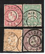 819 nvph 30-33 cijferzegels 1876-1894 gebruikt zie scans., Postzegels en Munten, Postzegels | Nederland, Ophalen of Verzenden