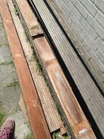 Grote partij azobe vlonderplanken palen en balken, Tuin en Terras, Ophalen, Gebruikt, Hout