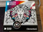 Clementoni 3D Colour Therapy Puzzel (500) leeuw, Ophalen of Verzenden, 500 t/m 1500 stukjes, Zo goed als nieuw