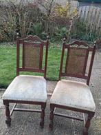 4 KAMERSTOELEN MET EEN WEBBING RUG DONKER BRUIN, Ophalen