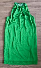Groene satijnen (feest) jurk van Zara in maat XS, Zara, Ophalen of Verzenden, Knielengte, Maat 34 (XS) of kleiner