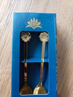 Nieuwe gouden lepels in doos, Ophalen of Verzenden, Nieuw, Rvs of Chroom, Los bestek