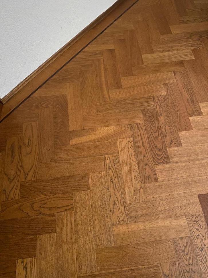 Bruinzeel Eiken Visgraat Parket - Wegens Verhuizing, Doe-het-zelf en Verbouw, Vloerdelen en Plavuizen, Gebruikt, Parket, Hout