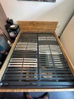 Bed 160  200 cm met verstelbare Sensaflex lattenbodem, Bruin, Tweepersoons, Ophalen of Verzenden, 200 cm
