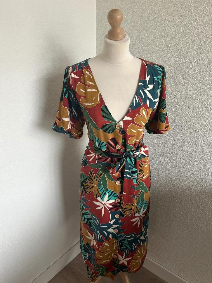 King Louie maat 44 wijnrode linnen jurk 1940, Kleding | Dames, Jurken, Zo goed als nieuw, Maat 42/44 (L), Rood, Knielengte, Ophalen of Verzenden