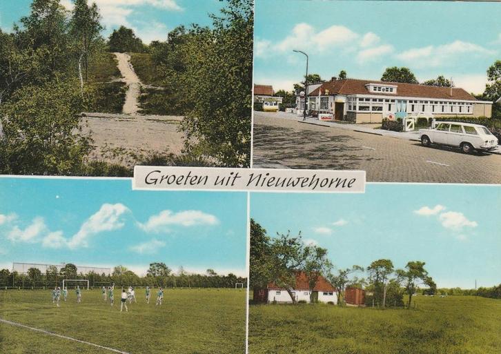 NIEUWEHORNE Voetbalveld Restaurant Het Witte Huis Groeten, Verzamelen, Ansichtkaarten | Nederland, Gelopen, Friesland, 1960 tot 1980