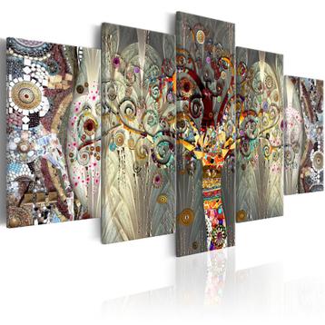 392 Abstract Boom XXL 5 Luik Canvas Schilderij 200x100 Nieuw beschikbaar voor biedingen
